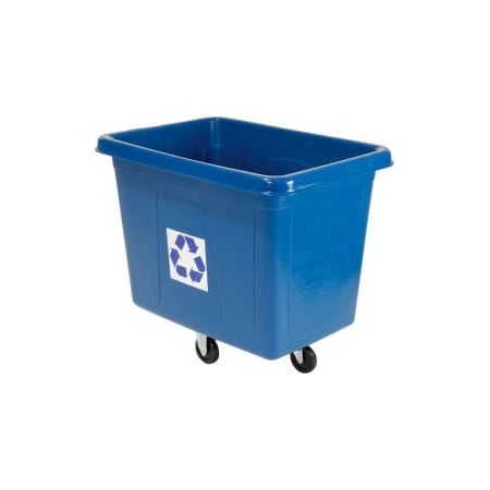 Rubbermaid Commercial Rubbermaid Mobile Recycling Container Cube Truck, 119 Gallon, Blue FG461673BLUE